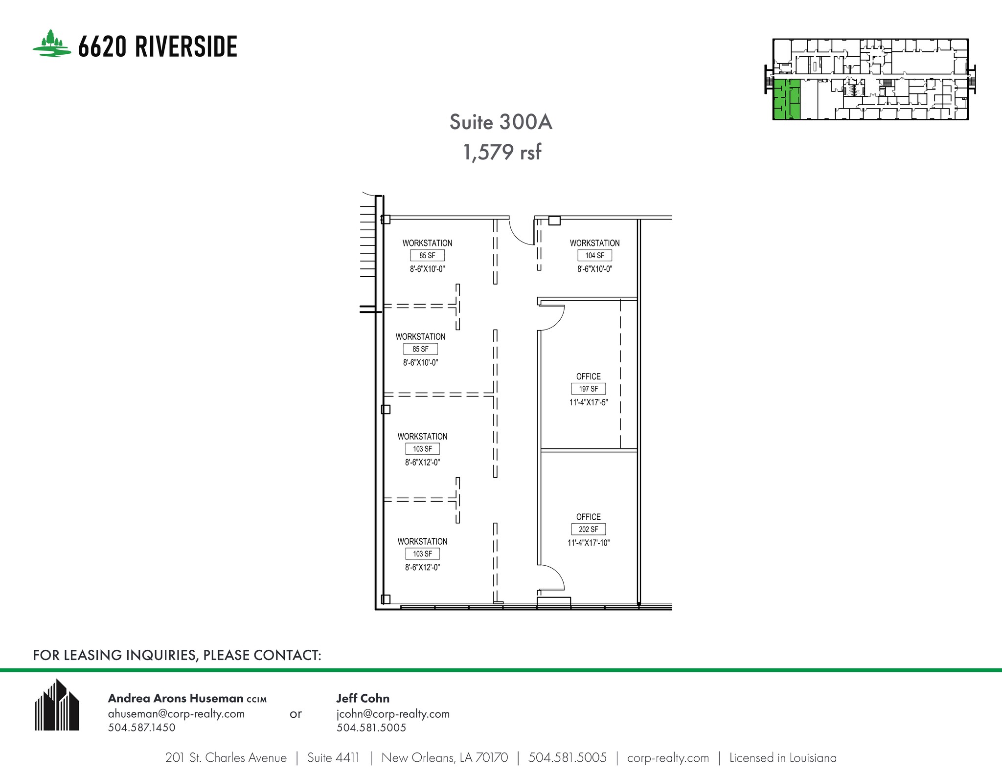 6660 Riverside Dr, Metairie, LA en alquiler Plano del sitio- Imagen 1 de 1