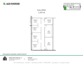 6660 Riverside Dr, Metairie, LA en alquiler Plano del sitio- Imagen 1 de 1