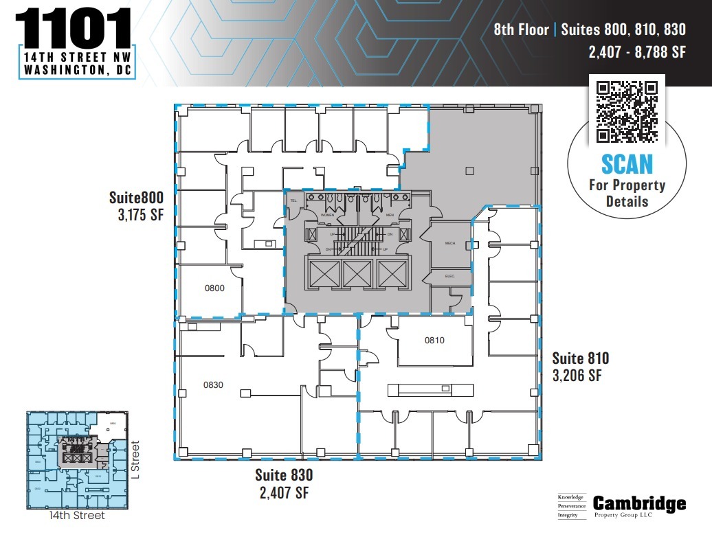 1101 14th St NW, Washington, DC en alquiler Plano de la planta- Imagen 1 de 1