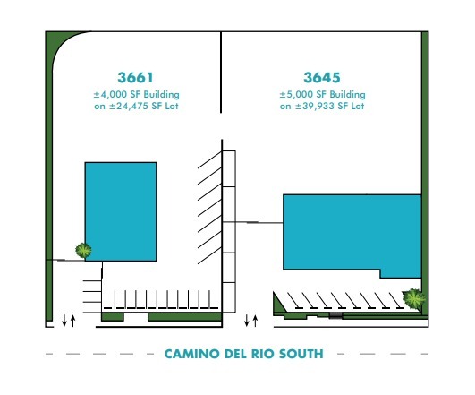 3645-3661 Camino Del Rio S, San Diego, CA en alquiler Plano del sitio- Imagen 1 de 1