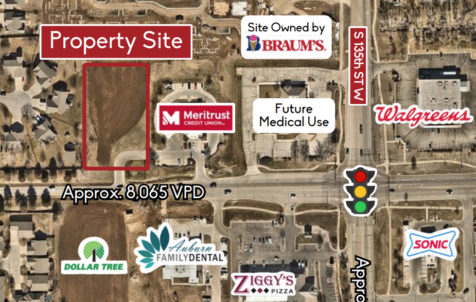 135th & Maple St, Wichita, KS en venta - Vista aérea - Imagen 1 de 2