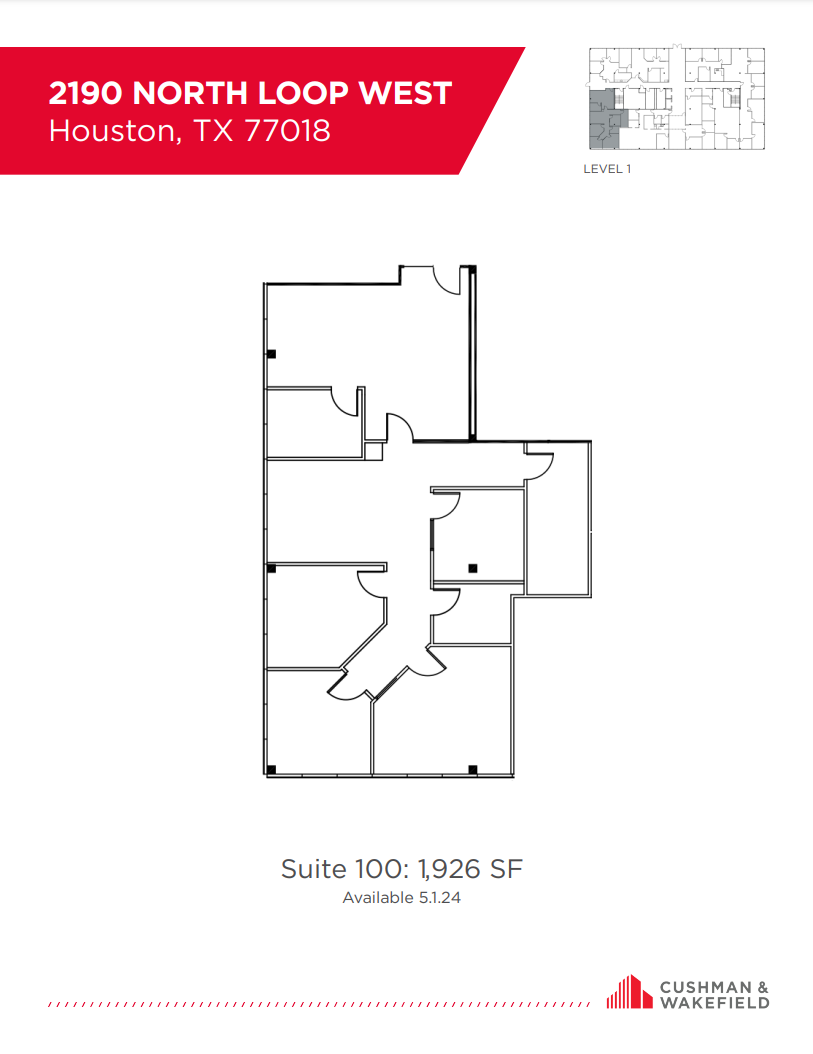 2180 North Loop W, Houston, TX en alquiler Plano de la planta- Imagen 1 de 1