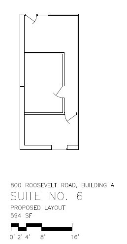 800 Roosevelt Rd, Glen Ellyn, IL en alquiler Plano de la planta- Imagen 1 de 1