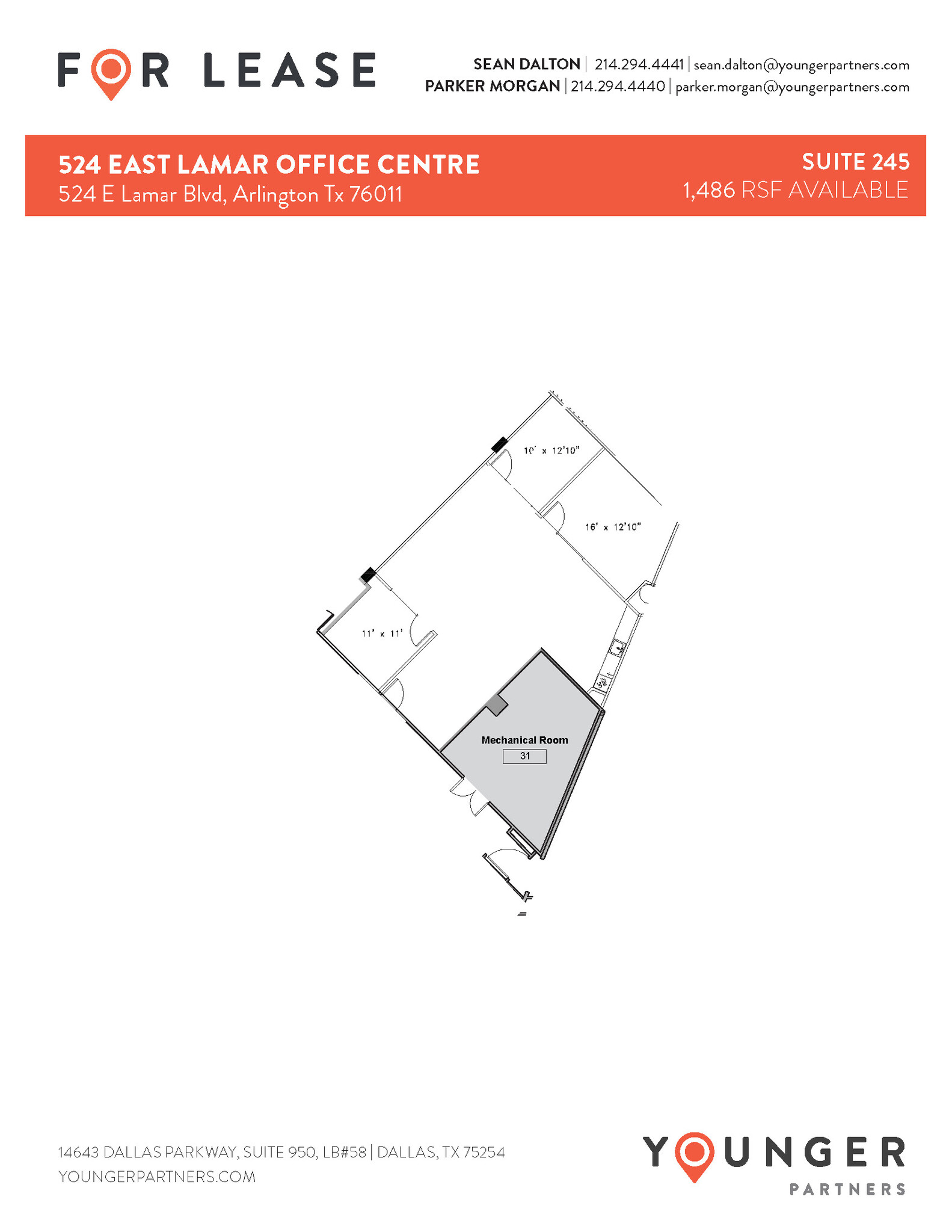 524 E Lamar Blvd, Arlington, TX en alquiler Plano de la planta- Imagen 1 de 1