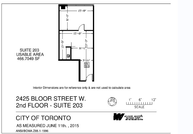 2425 Bloor St W, Toronto, ON en alquiler Plano de la planta- Imagen 1 de 1