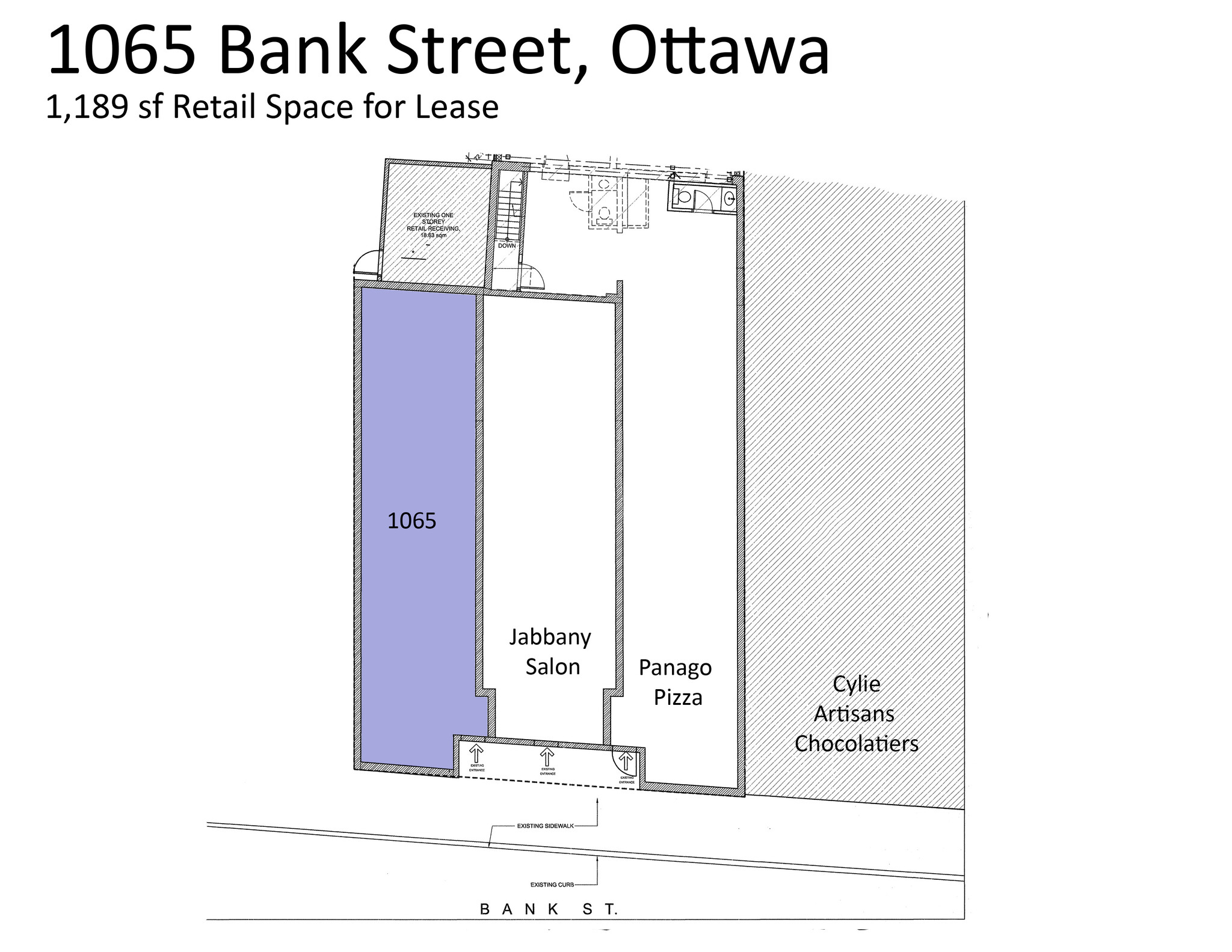 1065-1069 Bank St, Ottawa, ON en alquiler Plano de la planta- Imagen 1 de 7