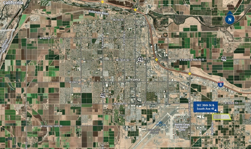 SEC 36th Street & South Avenue 4E, Yuma, AZ en alquiler - Vista aérea - Imagen 2 de 2