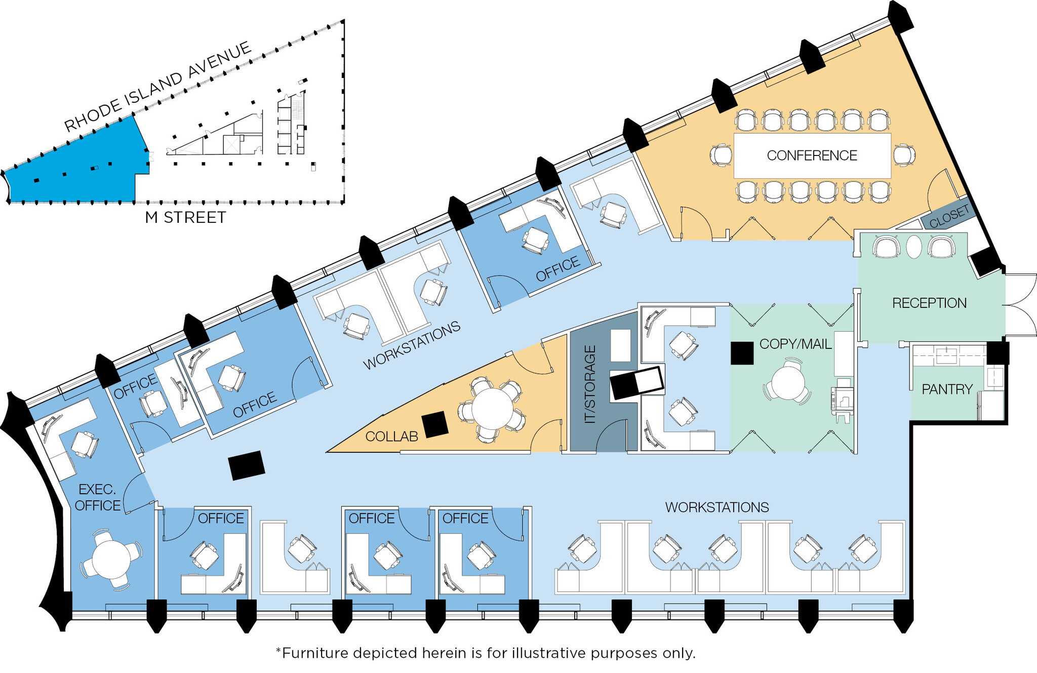 1730 Rhode Island Ave NW, Washington, DC en alquiler Plano de la planta- Imagen 1 de 1