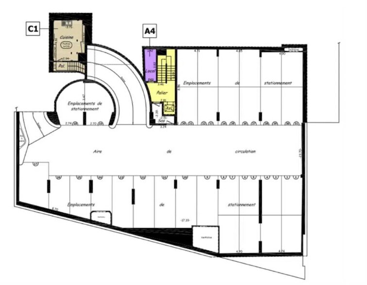 49 Bis Avenue Hoche, Paris en alquiler - Plano de la planta - Imagen 3 de 3