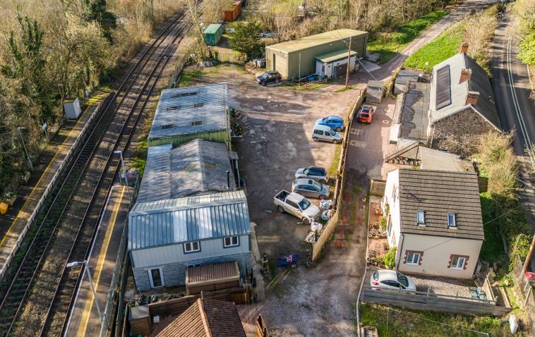Eggesford Station Yard, Chulmleigh en venta - Vista aérea - Imagen 3 de 3