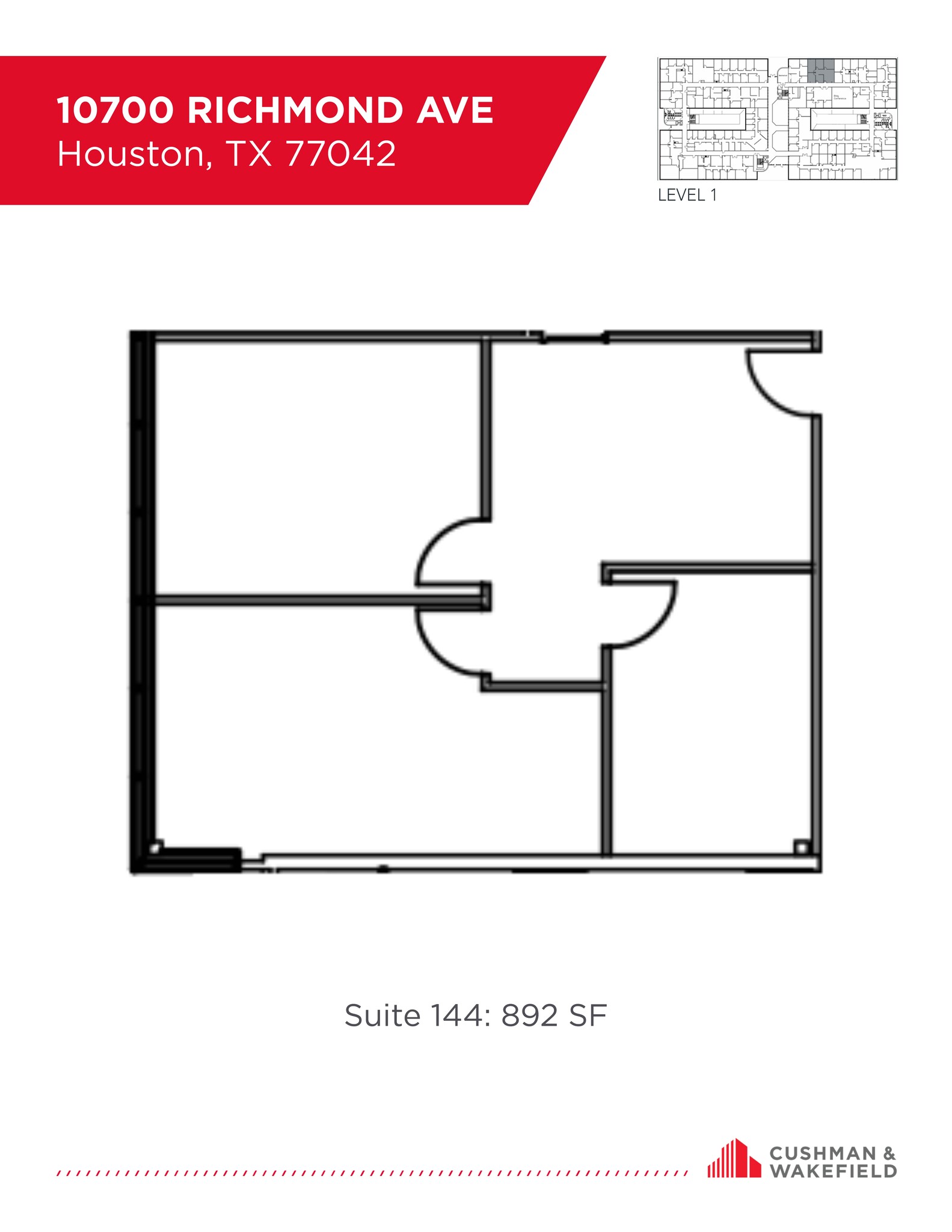 10700 Richmond Ave, Houston, TX en alquiler Plano del sitio- Imagen 1 de 1