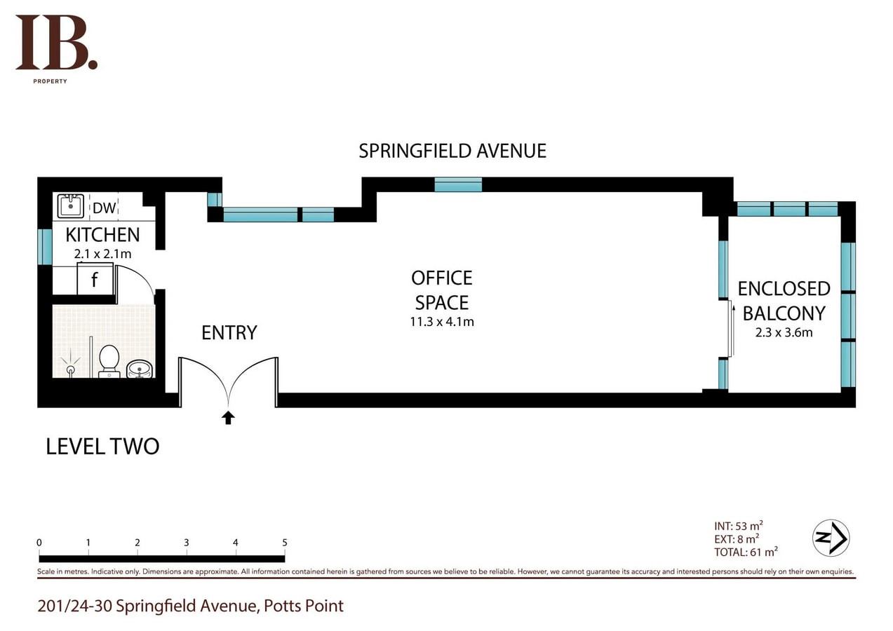 24-30 Springfield Ave, Potts Point, NSW 2011 - Unidad 201 - - Plano de la planta - Image 1 of 4