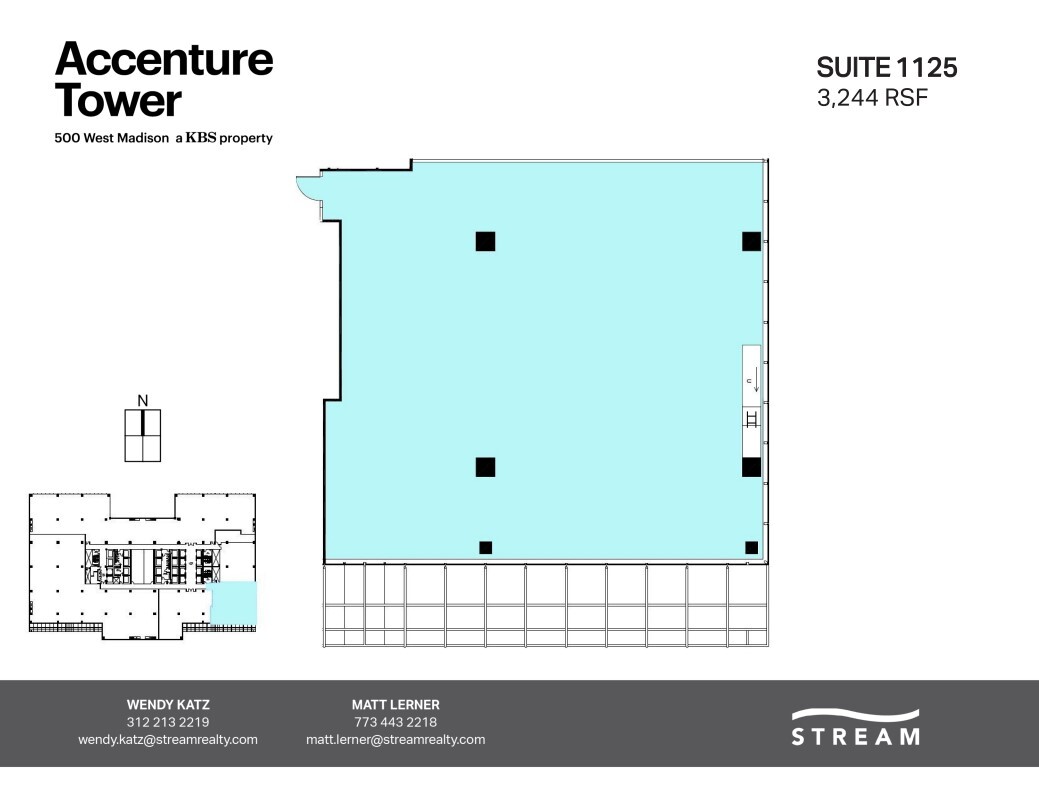 500 W Madison St, Chicago, IL en alquiler Plano de la planta- Imagen 1 de 1