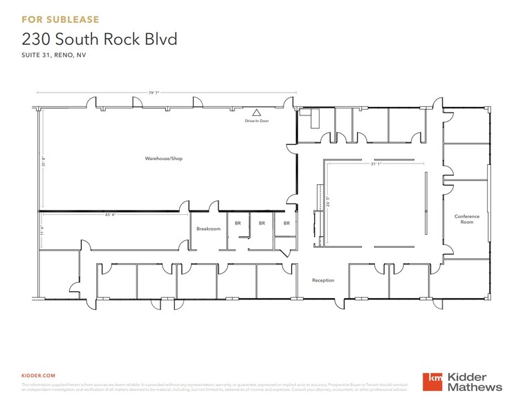 230 S Rock Blvd, Reno, NV en alquiler - Plano de la planta - Imagen 2 de 3