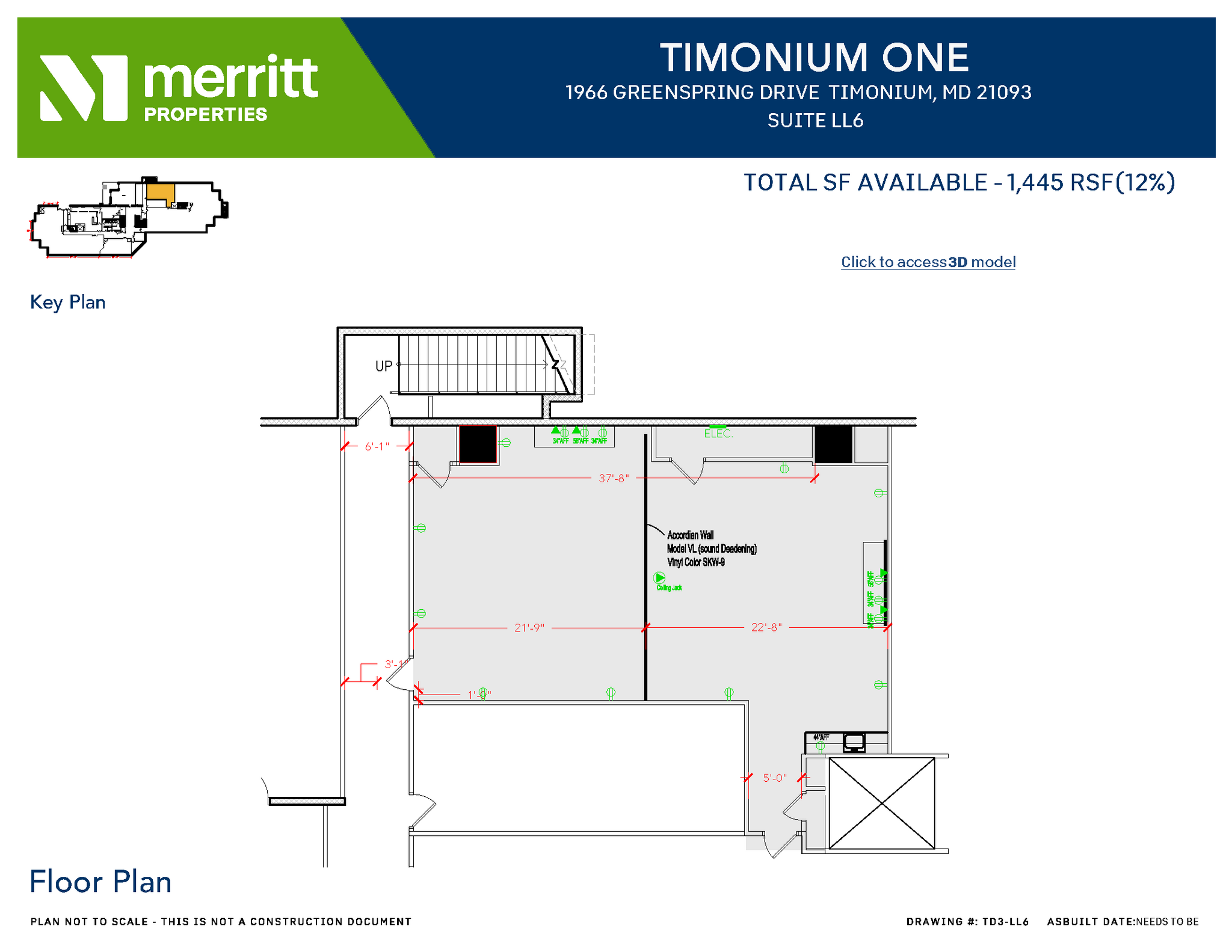 1966 Greenspring Dr, Timonium, MD en alquiler Plano de la planta- Imagen 1 de 1