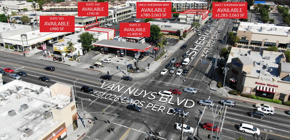 14435 Sherman Way, Van Nuys, CA en alquiler - Vista aérea - Imagen 2 de 16