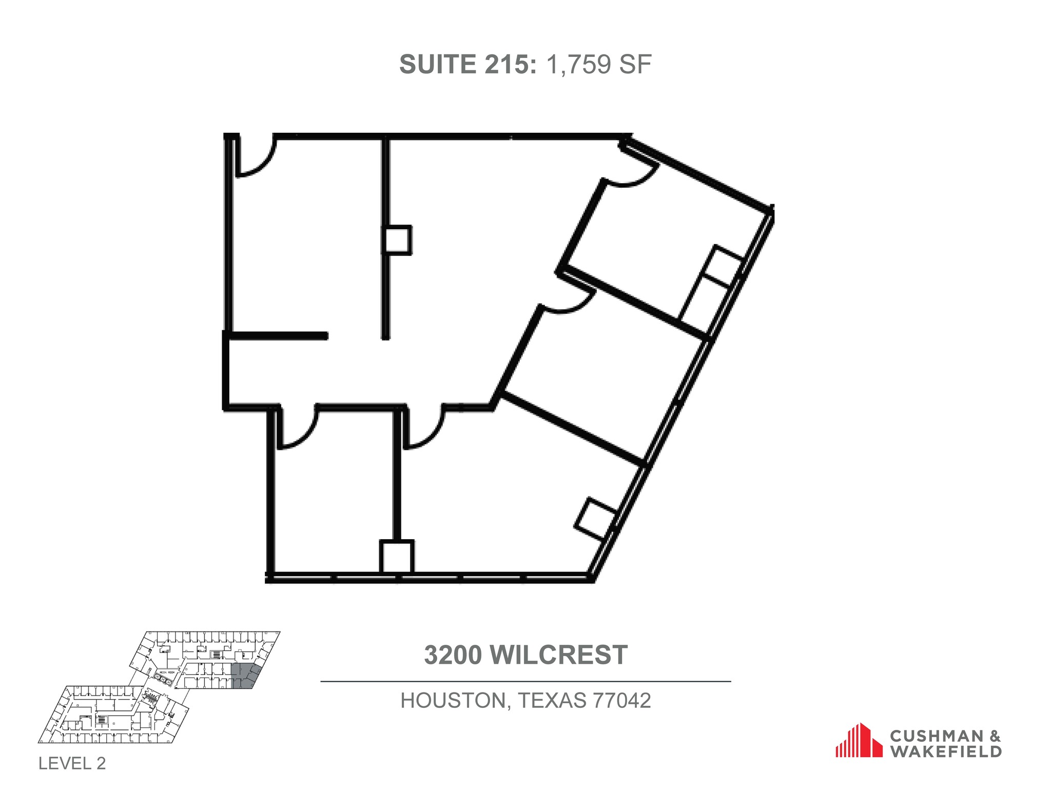 3200 Wilcrest Dr, Houston, TX en alquiler Plano de la planta- Imagen 1 de 1