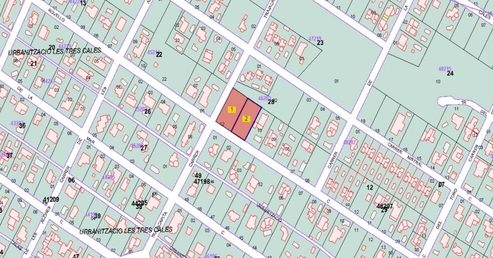 Carrer Rovelló, 1020, L'Ametlla de Mar, Tarragona en venta - Plano de solar - Imagen 2 de 2