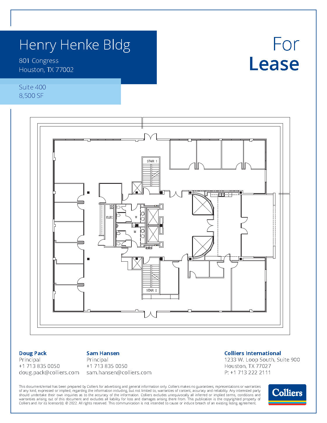 801 Congress St, Houston, TX en alquiler Plano de la planta- Imagen 1 de 1