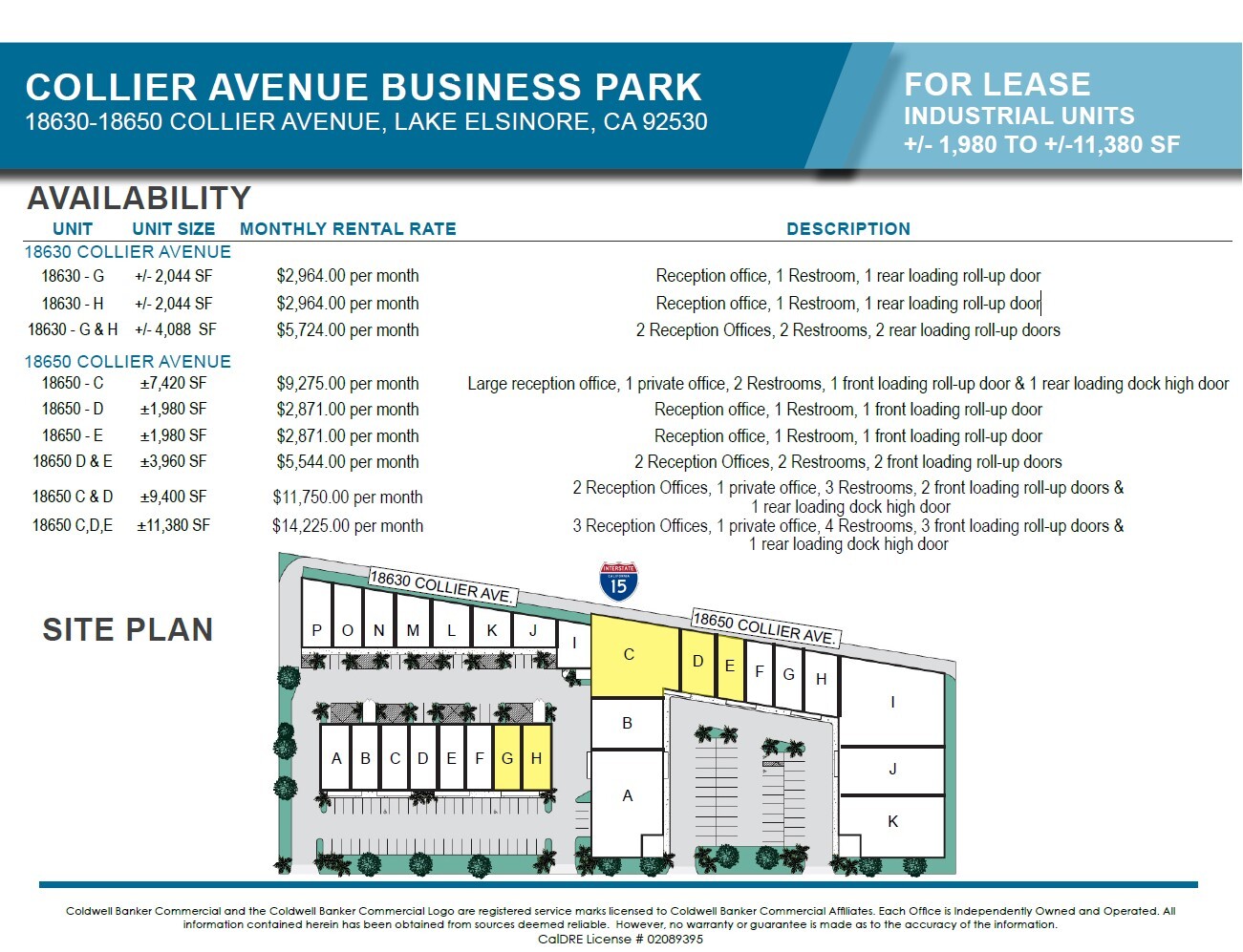 18630 Collier Ave, Lake Elsinore, CA en alquiler Plano de la planta- Imagen 1 de 1