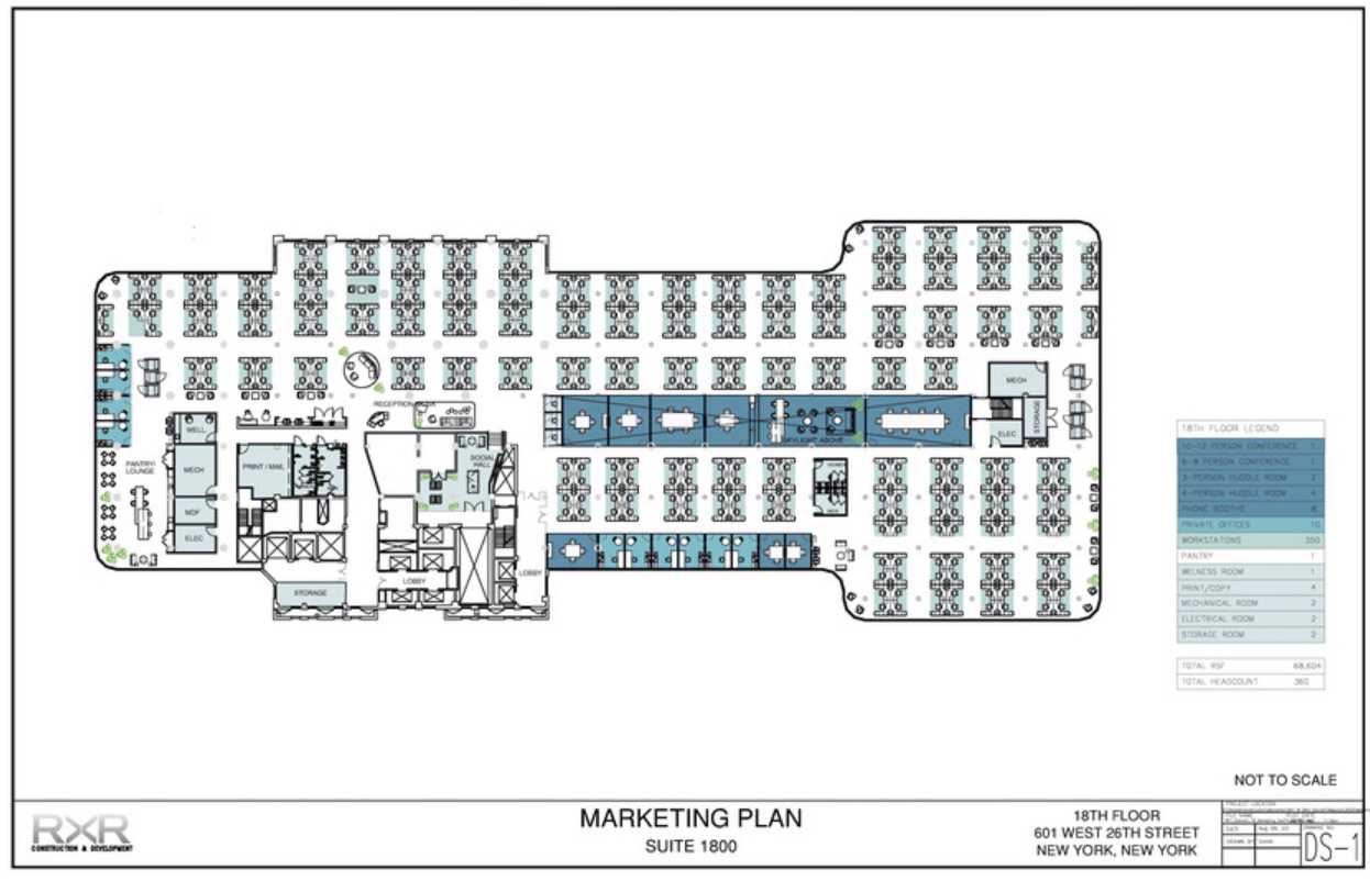 601 W 26th St, New York, NY en alquiler Plano de la planta- Imagen 1 de 9