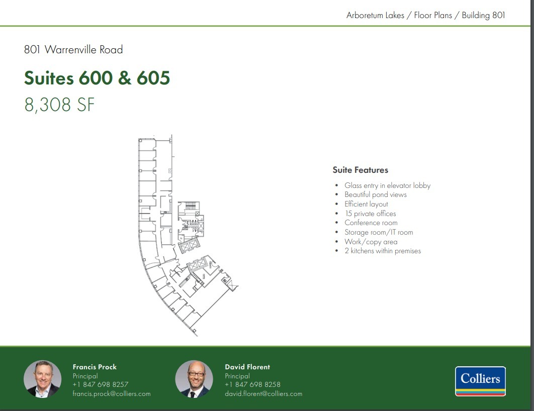 801 Warrenville Rd, Lisle, IL en alquiler Plano de la planta- Imagen 1 de 3