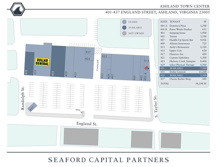 401-435 England St, Ashland, VA en alquiler - Plano del sitio - Imagen 3 de 3