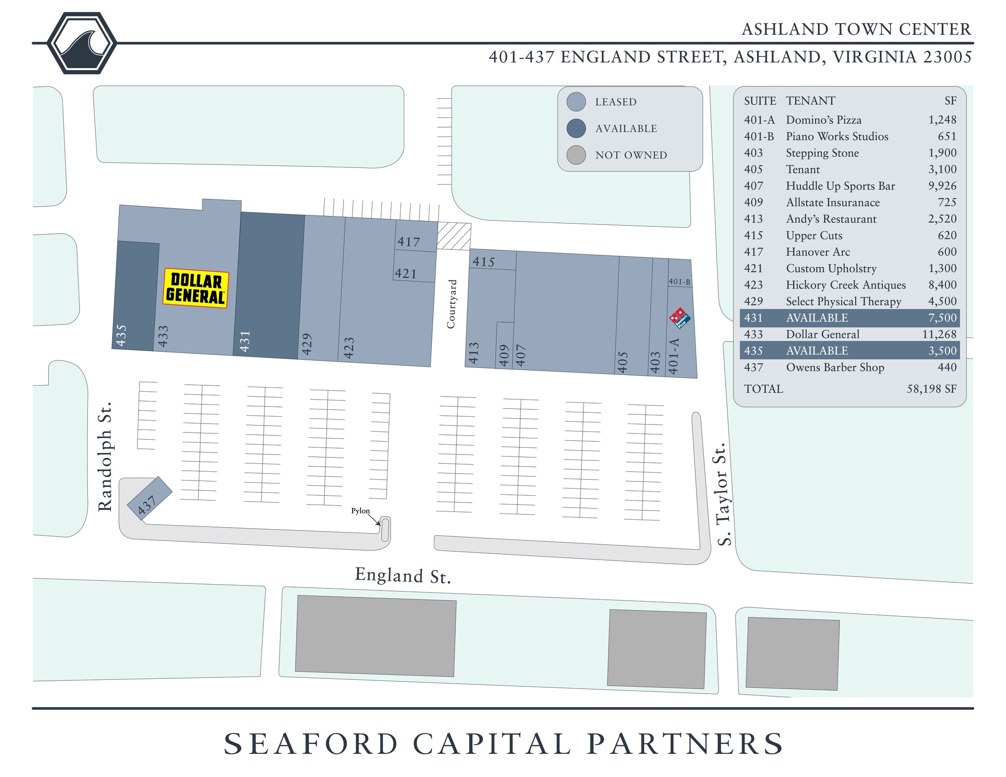 401-435 England St, Ashland, VA en alquiler Plano del sitio- Imagen 1 de 1