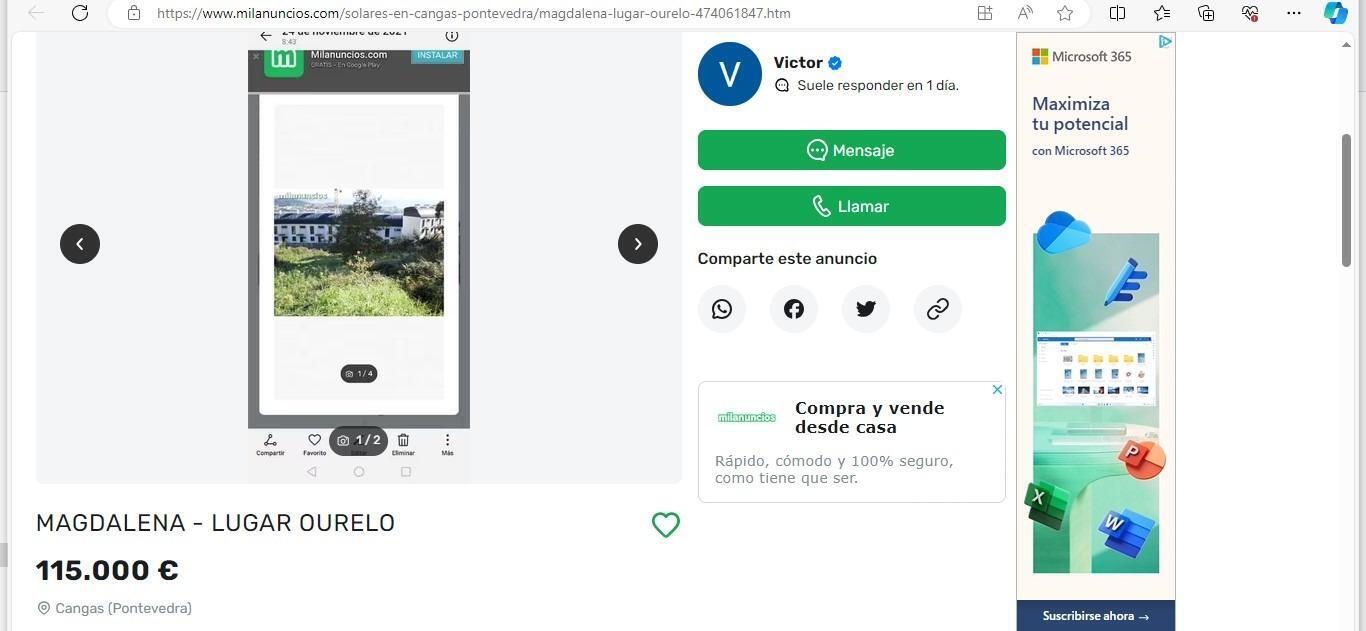 Terreno en Cangas, Pontevedra en venta Foto del edificio- Imagen 1 de 2
