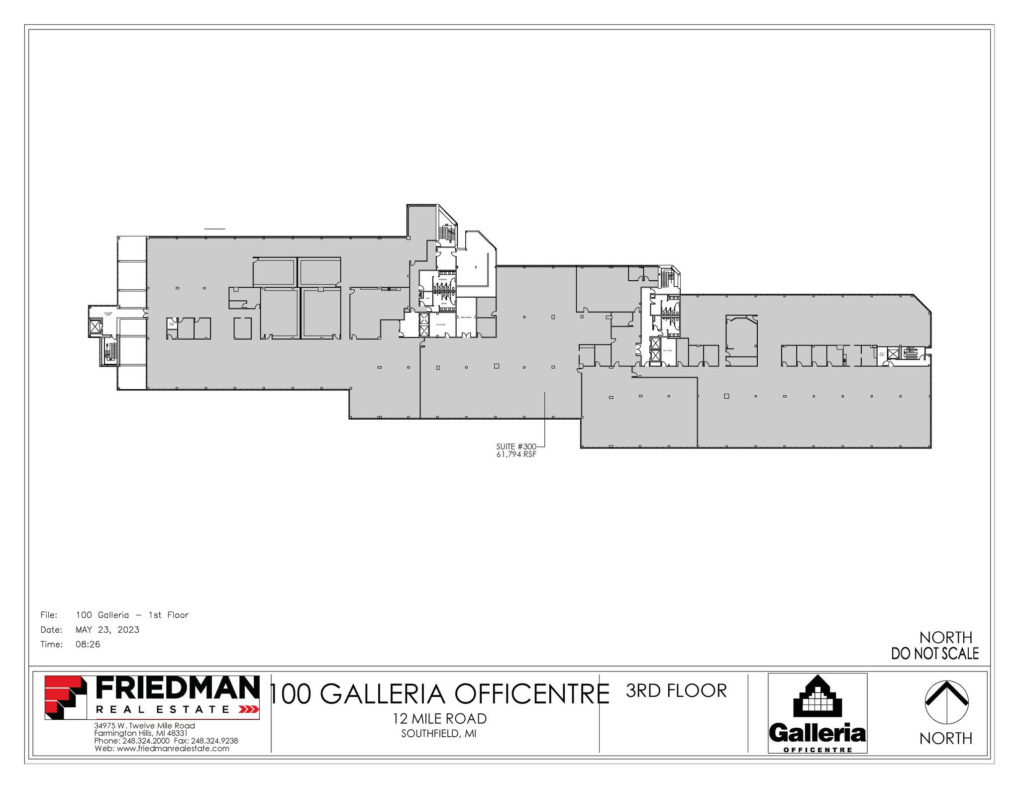 100 Galleria Officentre, Southfield, MI en venta Plano de la planta- Imagen 1 de 1