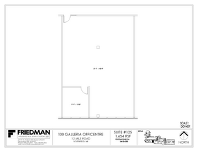 100 Galleria Officentre, Southfield, MI en venta Plano de la planta- Imagen 1 de 2