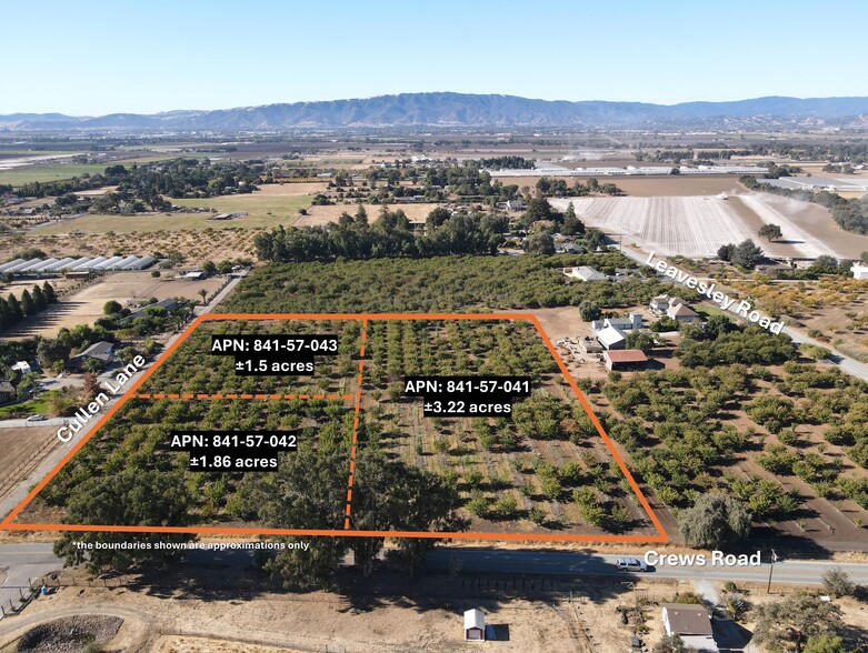 Crews Road & Cullen Lane, Gilroy, CA en venta - Vista aérea - Imagen 2 de 2