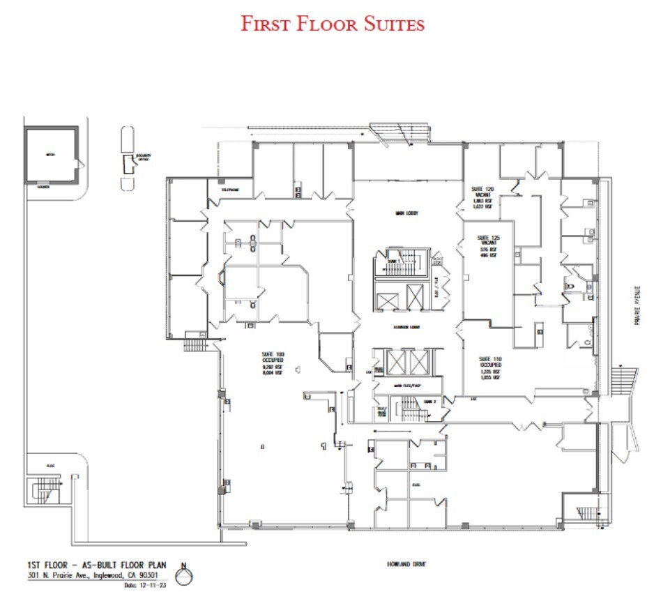 301 N Prairie Ave, Inglewood, CA en alquiler Plano de la planta- Imagen 1 de 1