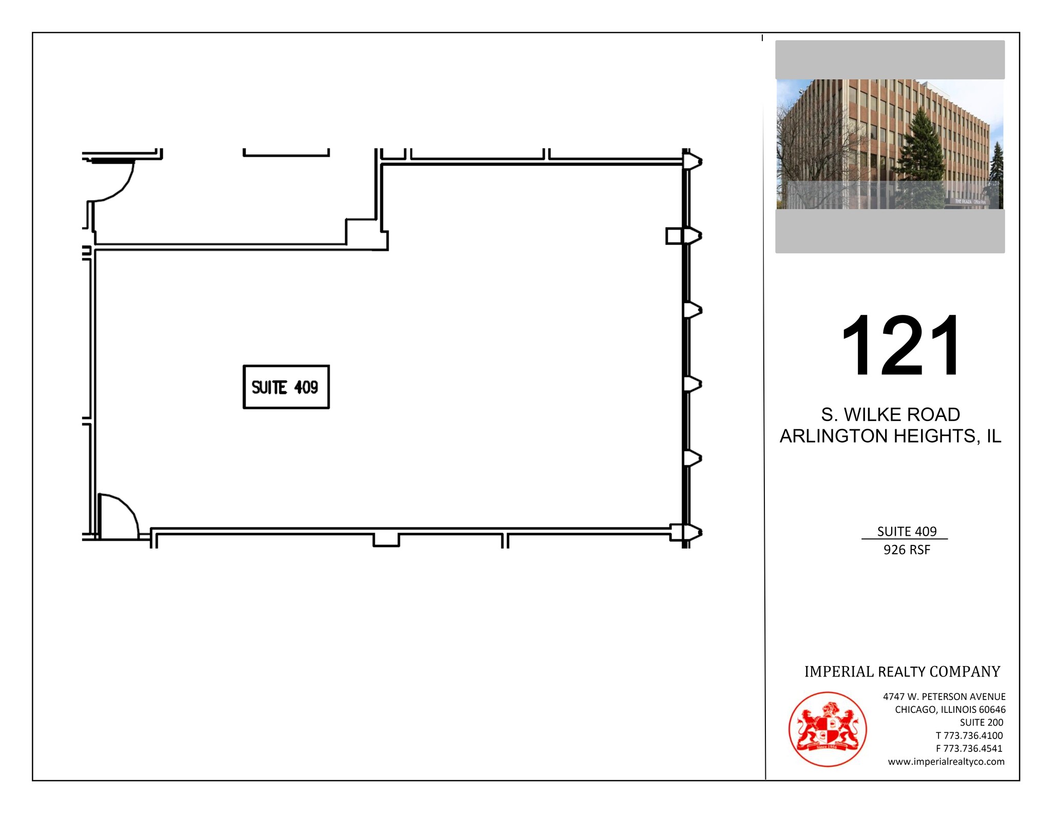 121 S Wilke Rd, Arlington Heights, IL en alquiler Plano del sitio- Imagen 1 de 1