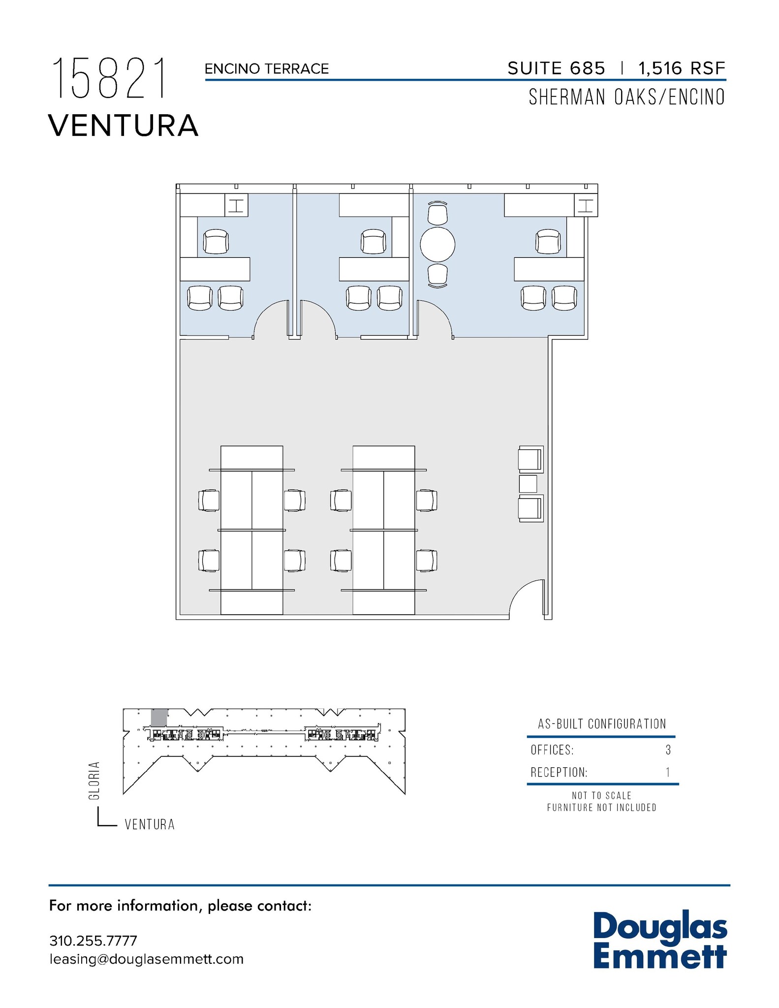 15821 Ventura Blvd, Encino, CA en alquiler Plano de la planta- Imagen 1 de 1