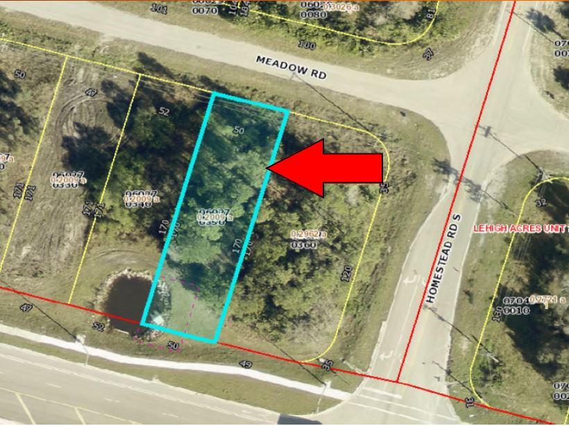 2668 Meadow rd, Lehigh Acres, FL en venta Vista aérea- Imagen 1 de 3