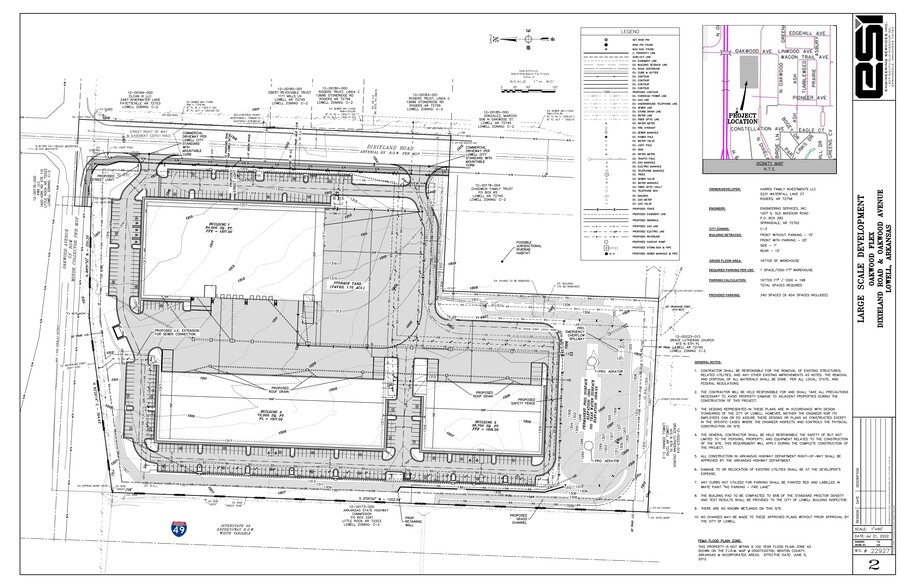 Oakwood & Dixieland Rd, Lowell, AR en alquiler - Plano del sitio - Imagen 1 de 19