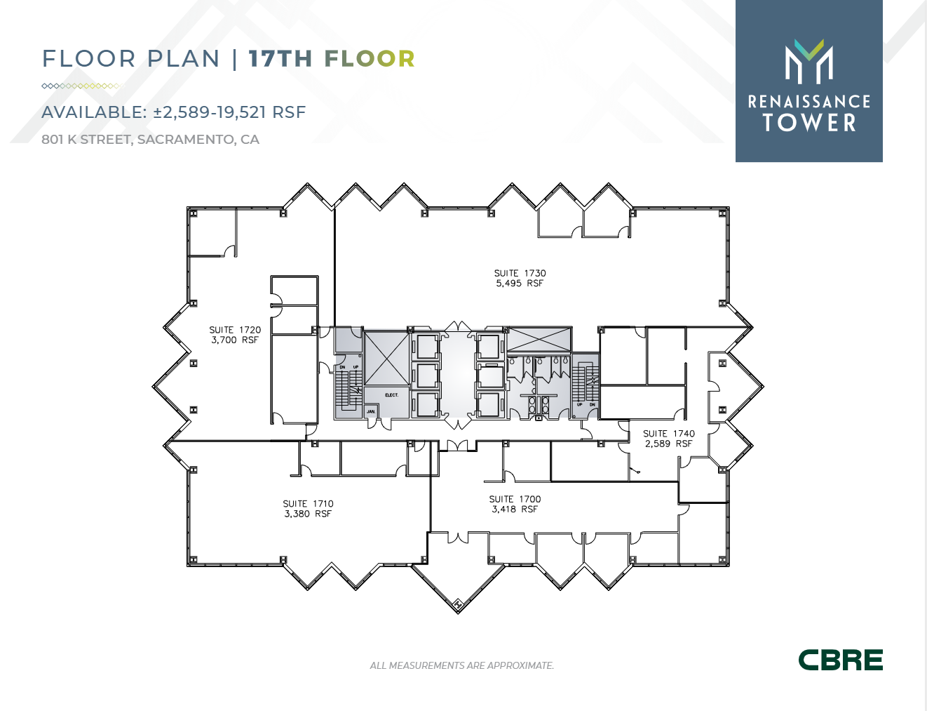 801 K St, Sacramento, CA en alquiler Plano de la planta- Imagen 1 de 2