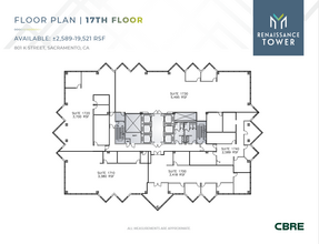 801 K St, Sacramento, CA en alquiler Plano de la planta- Imagen 1 de 2