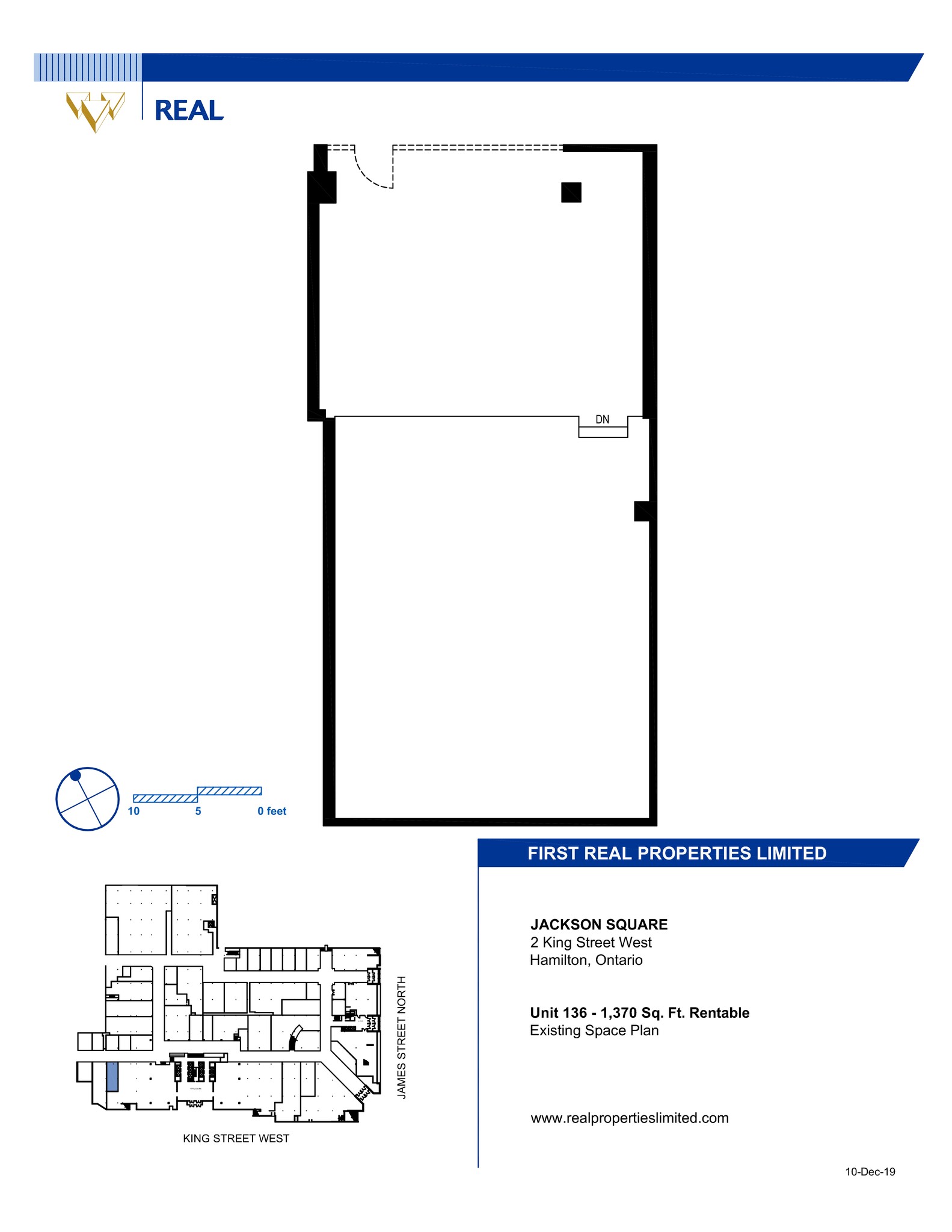 100, 110, and 120 King St W, Hamilton, ON en alquiler Plano del sitio- Imagen 1 de 1