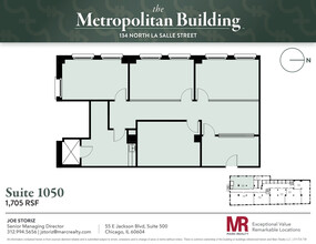 134 N LaSalle St, Chicago, IL en alquiler Plano de la planta- Imagen 1 de 8