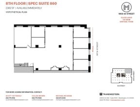 1850 M St NW, Washington, DC en alquiler Plano de la planta- Imagen 2 de 2