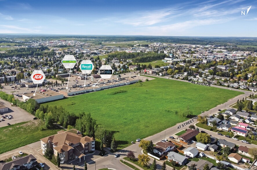 47 Street, Drayton Valley, AB en venta - Vista aérea - Imagen 2 de 3