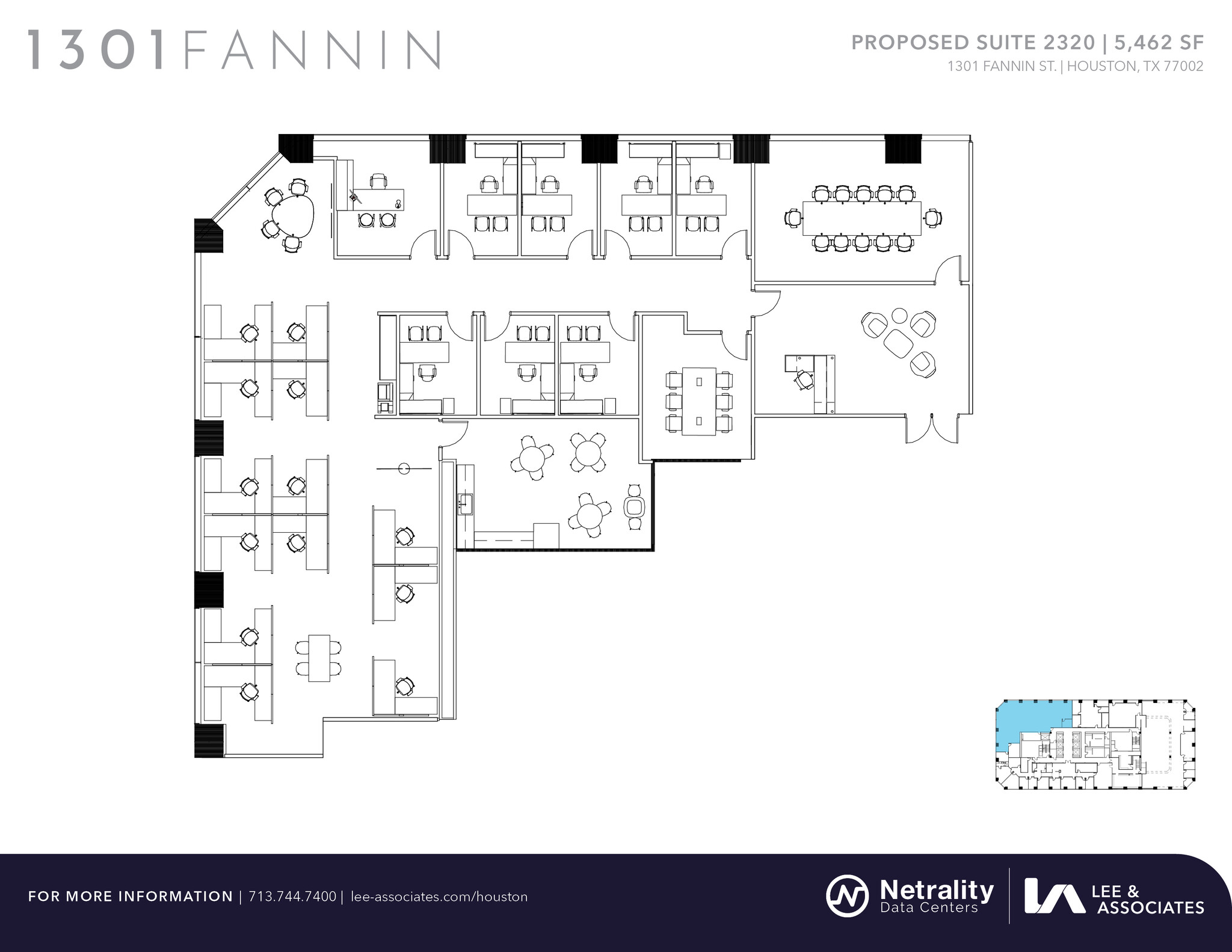 1301 Fannin St, Houston, TX en alquiler Plano de la planta- Imagen 1 de 2