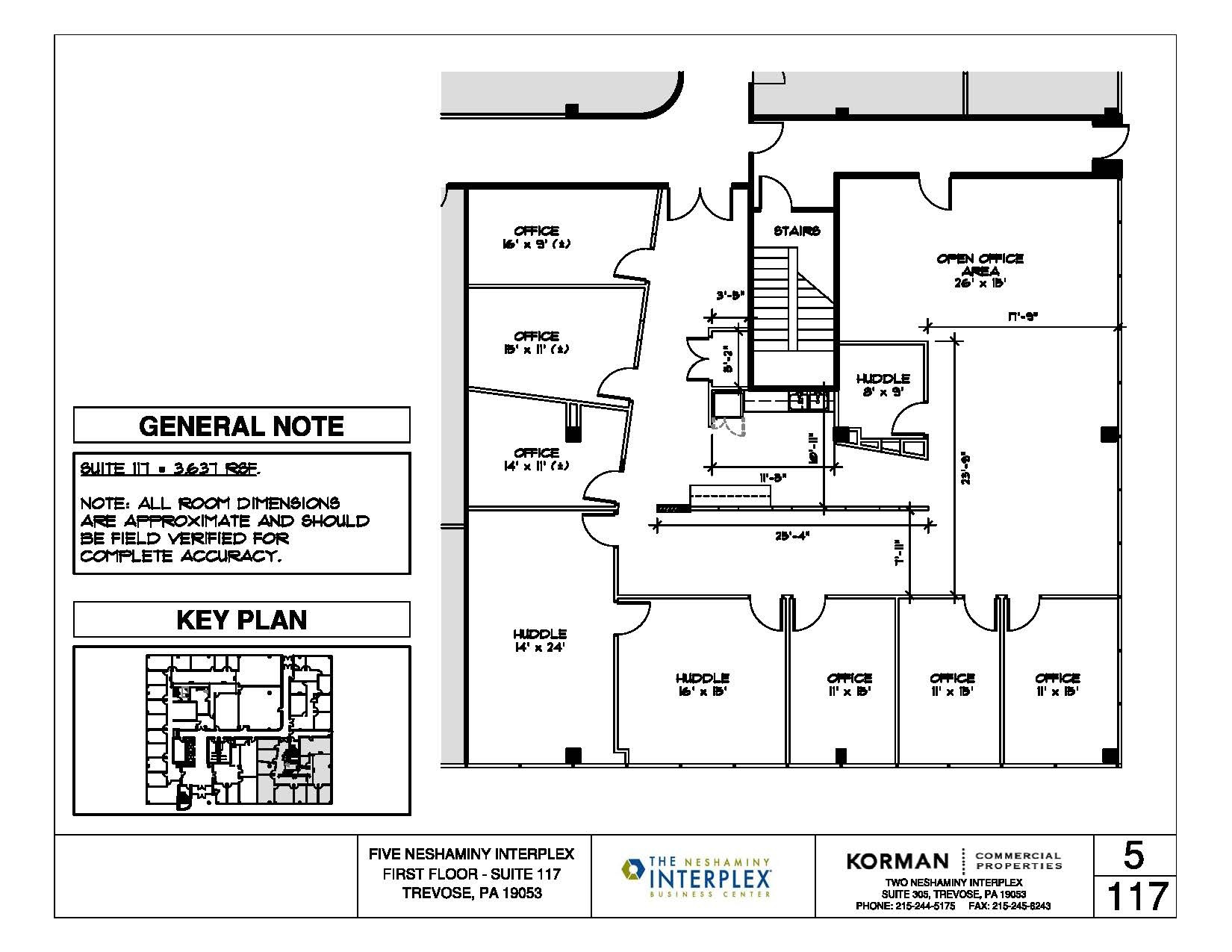 5 Neshaminy Interplex, Trevose, PA en alquiler Plano de la planta- Imagen 1 de 3