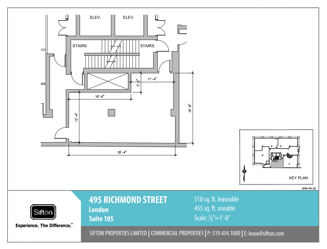 495 Richmond St, London, ON en alquiler Plano de la planta- Imagen 1 de 1