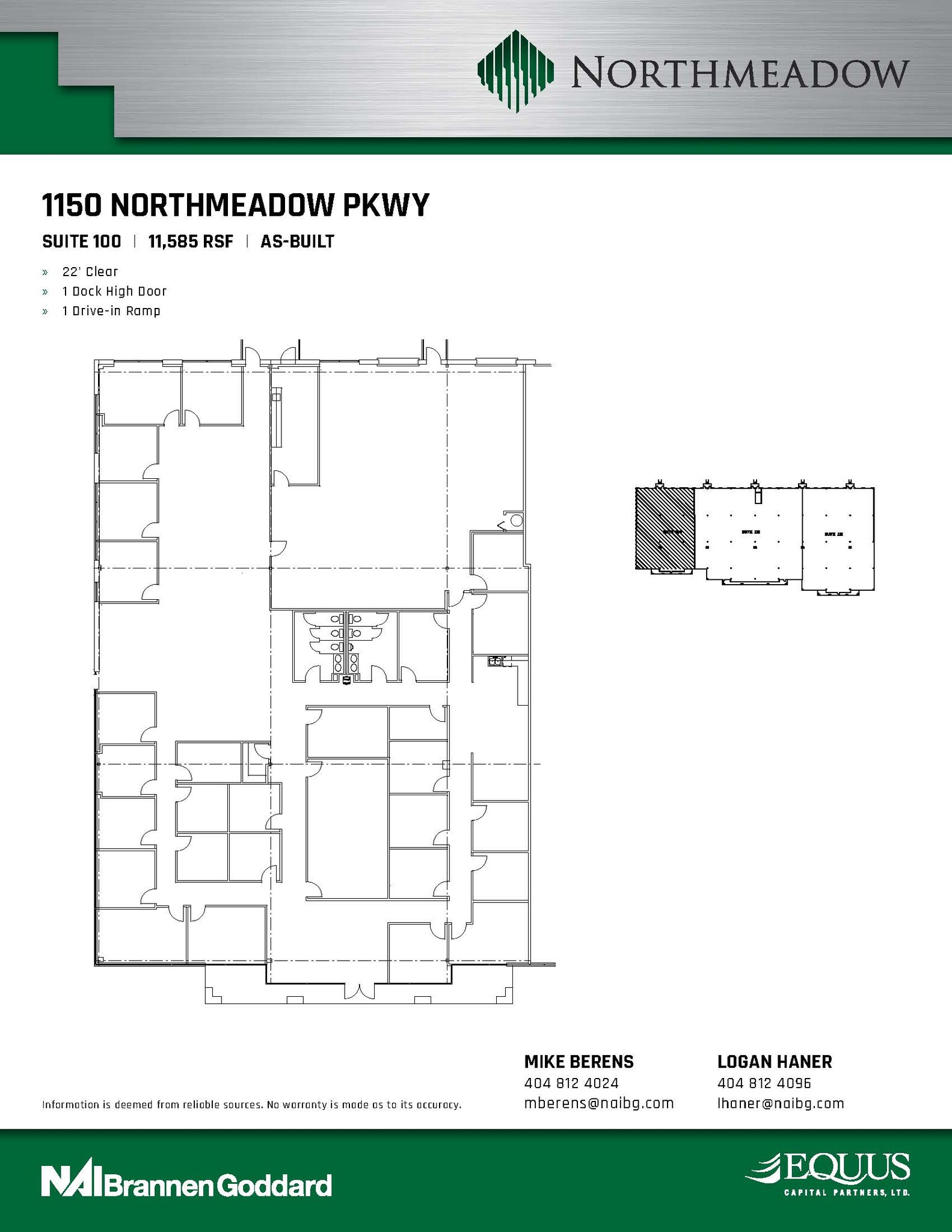 1150 Northmeadow Pky, Roswell, GA en alquiler Plano de la planta- Imagen 1 de 2