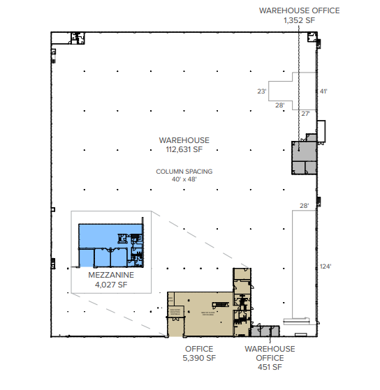 4505 Bandini Blvd, Vernon, CA en alquiler Plano de la planta- Imagen 1 de 2