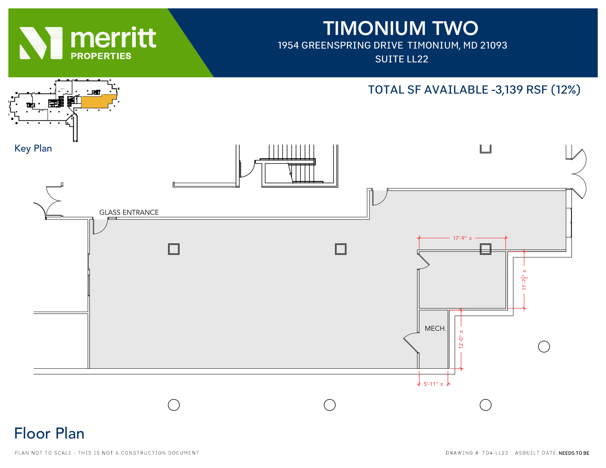 1966 Greenspring Dr, Timonium, MD en alquiler Plano de la planta- Imagen 1 de 1