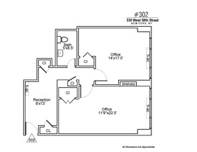 315 W 57th St, New York, NY en alquiler Plano de la planta- Imagen 1 de 2